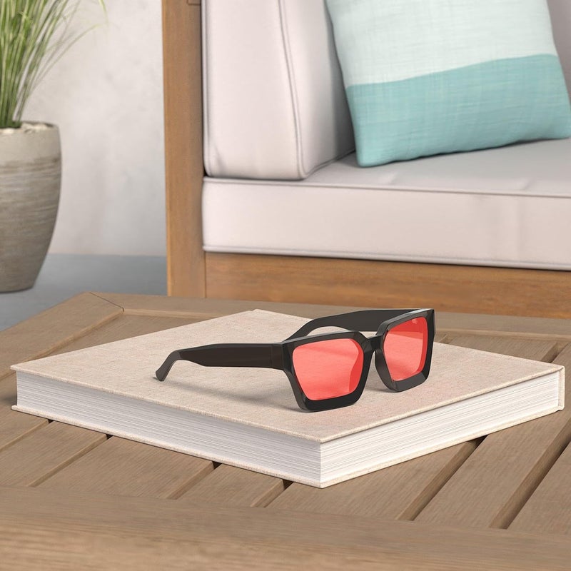 VANLINKER Thick Square Sunglasses for Men Women Retro Chunky Rectangle Shades UV400 Protection VL9731 - Image 2